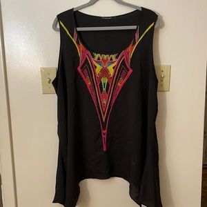 Black tank top tunic